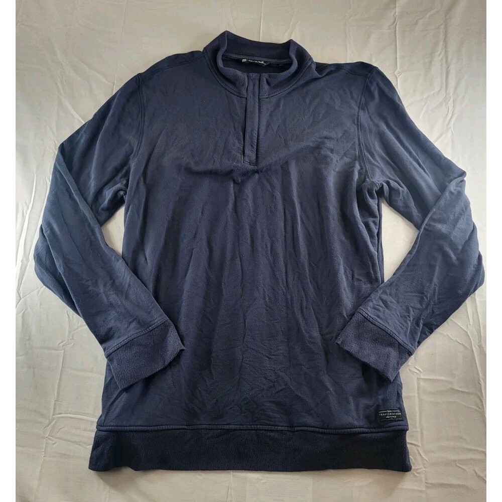 Travis Mathew Pullover Men's Size XXL Blue 1/4 Zip Long Sleeve 2XL